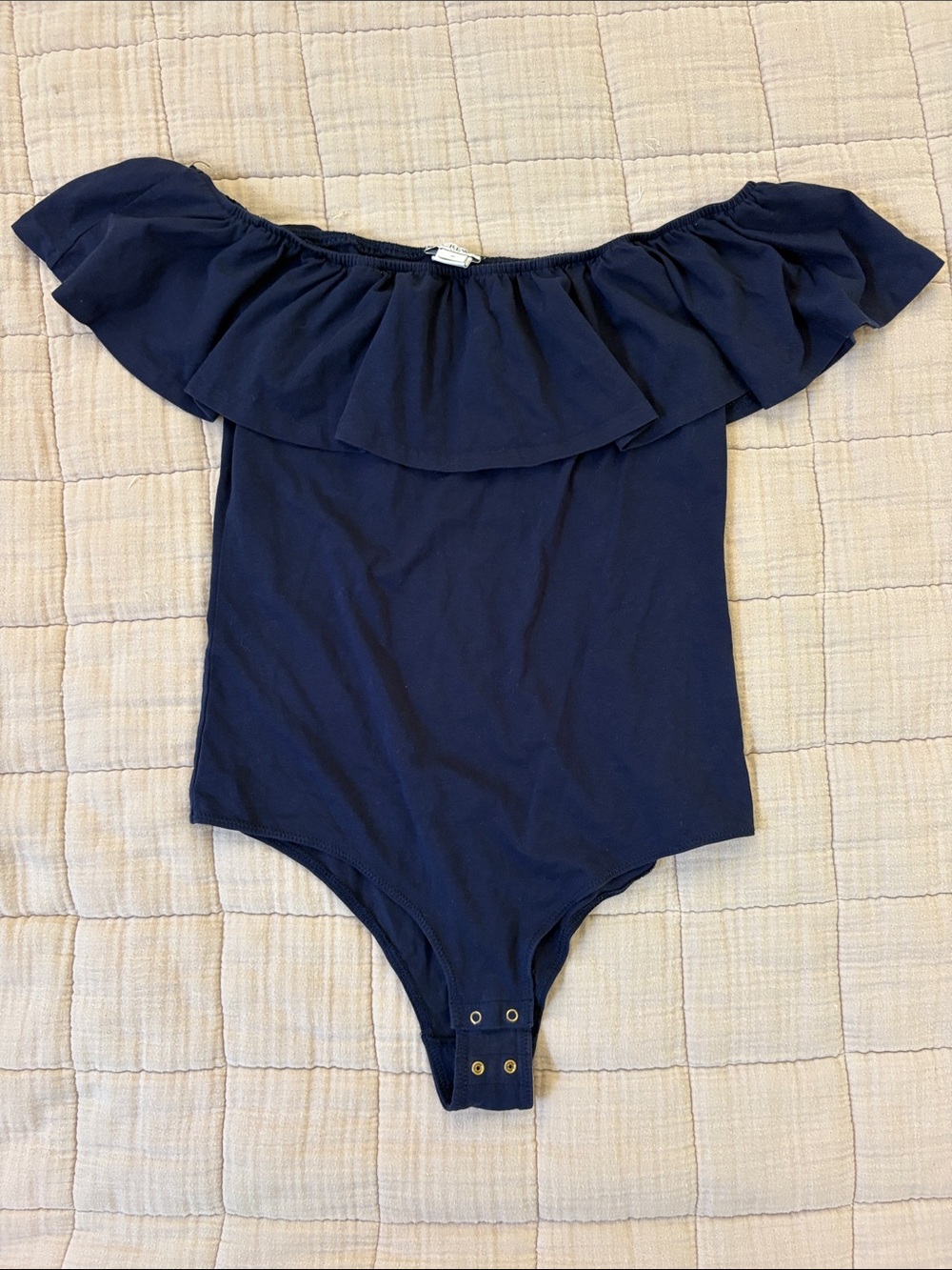 J Crew ruffled off shoulder bodysuit